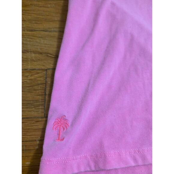 Lilly Pulitzer Pullover T-Shirt Top Short Sleeve Crew Neck Pink Large A001115 - Picture 5 of 7